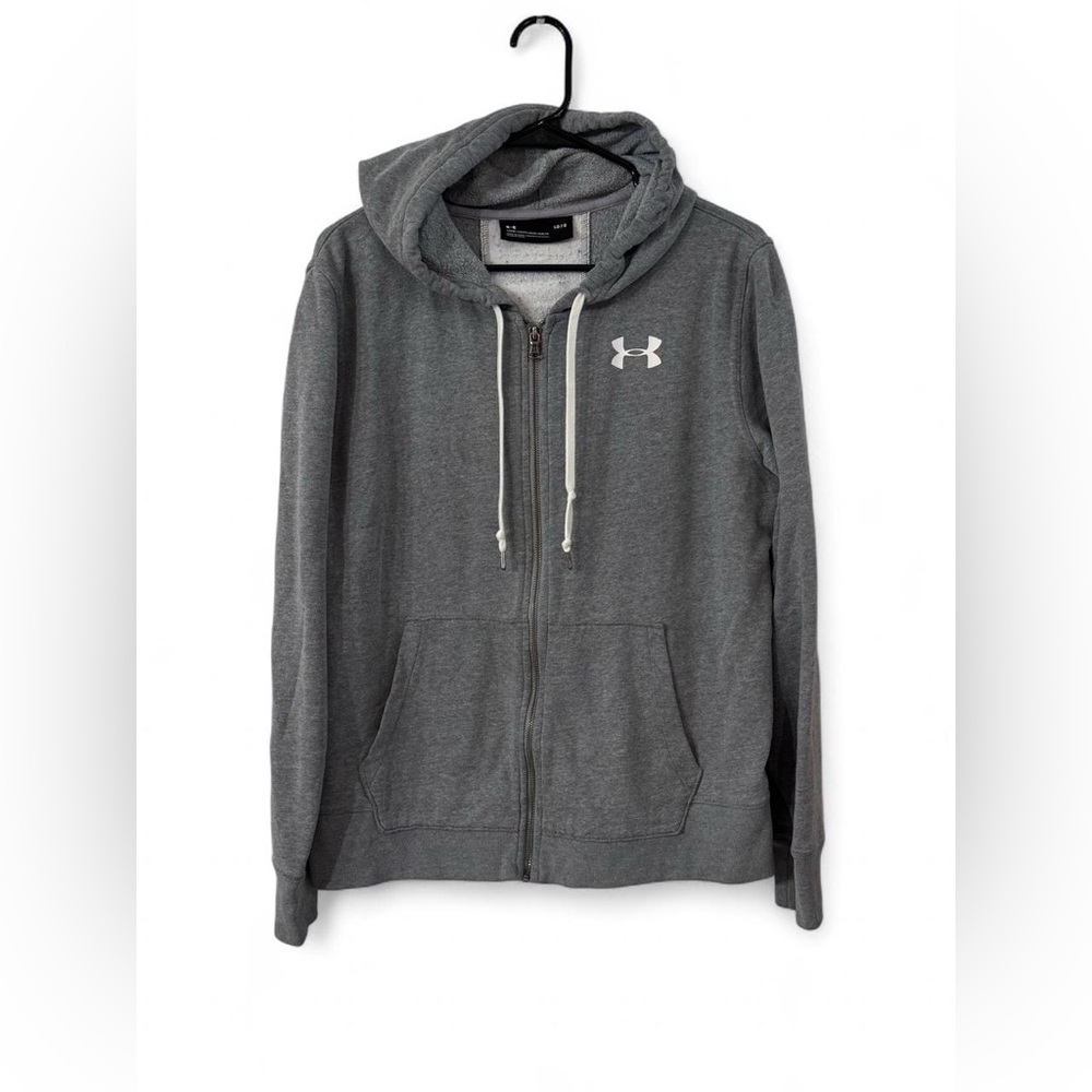 Gray zip-up gym hoodie, large
Under Armour Women's Favorite Fleece Full